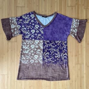NWOT Floral Color Block Tunic by Lily